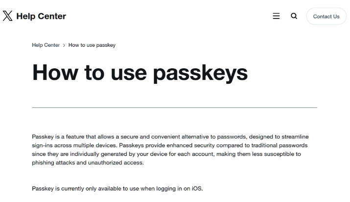 枣阳苹果维修店铺分享iOS用户如何通过通行密钥(Passkey)登录 